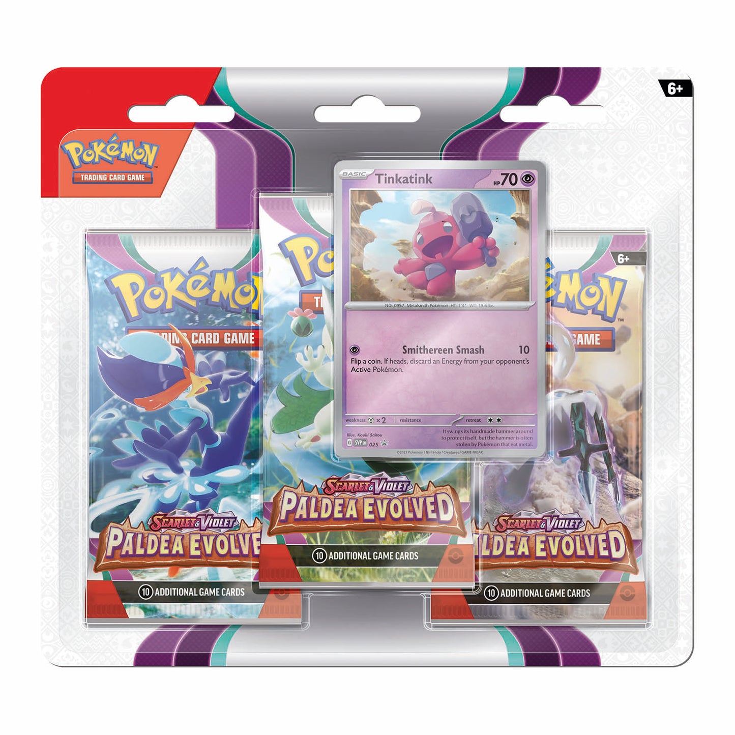 Paldea Evolved: Three Pack Blister (EN) - Tinkatink