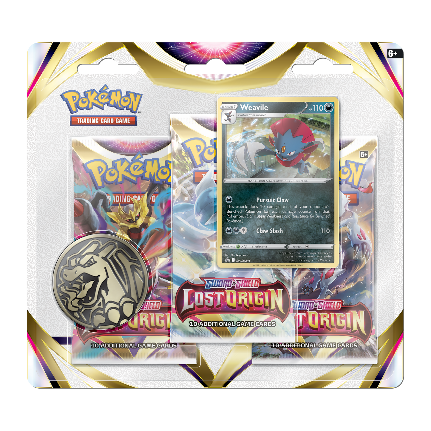 Lost Origin: Three Pack Blister (EN) - Weavile